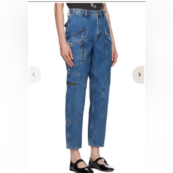 NWT RE/DONE Racer Taper Speedway Jean in blue organic rigid denim. Women’s Sz 29 - Picture 3 of 13